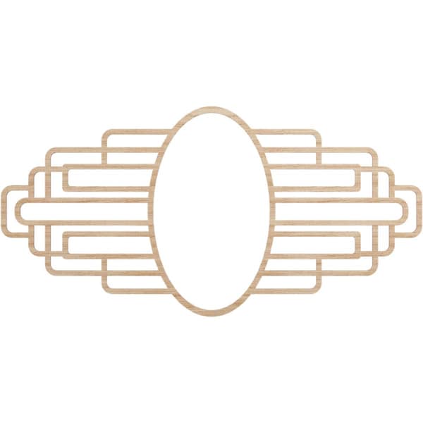 Ekena Millwork Elizabeth Wood Fretwork Pierced Ceiling Medallion, Alder, 38"W x 19"H x 10 1/2"IW x 18"IH x 1/4"T CMWP38X19X0250EBAL - main